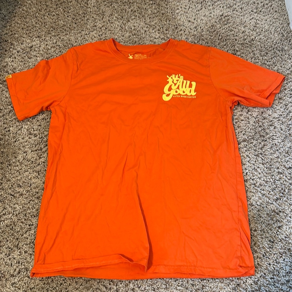 Orange Dutch Bros shirt